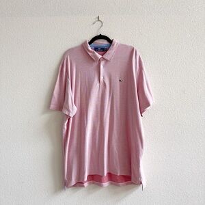 Vineyard Vines Pink Polo Shirt Men’s XL Pima Cotton Short Sleeve Whale Logo